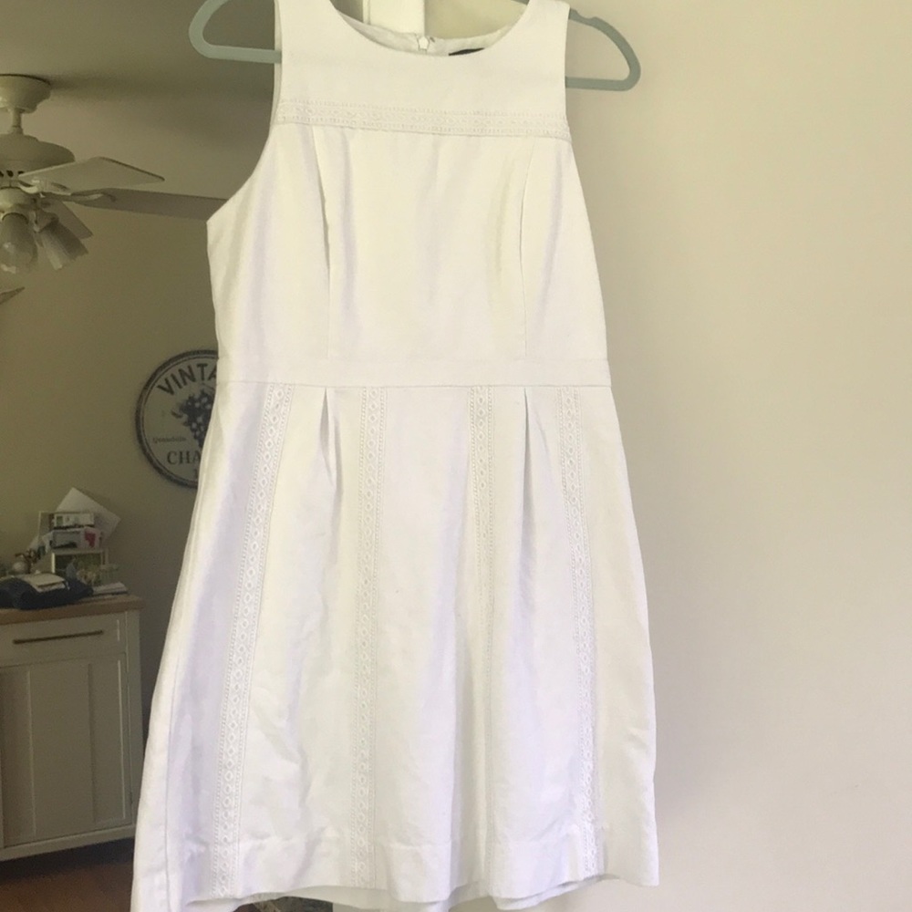 J.Crew white tank top fit and flare dress